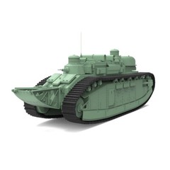 SSMODEL 1/87 HO Scale Railway Military Model Kit France FCM 2C bis Heavy Tank