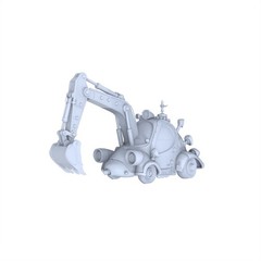 1/150 MRY-SFW LYTA140 Unpainted Steampunk Construction Vehicle Kit, DIY Diorama