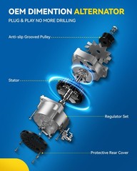 Philtop Alternator Compatible Toyota 1993-1995 Pickup 2.4L 1993-1995 4Runner