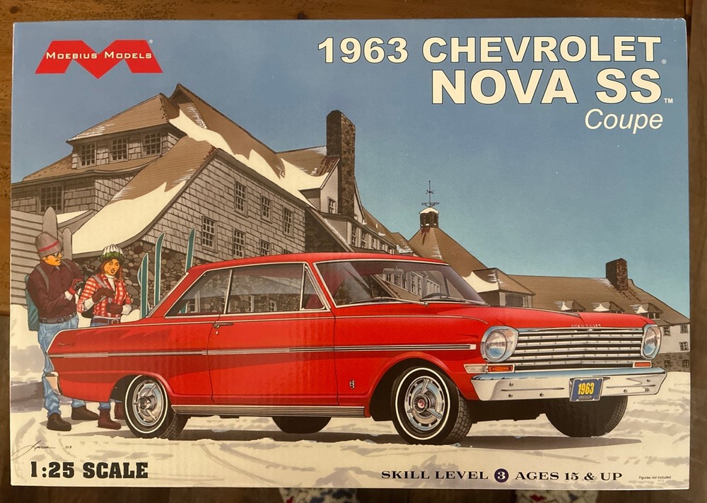 Moebius 1963 Chevy Nova SS Coupe 1:25 scale model car kit 2319