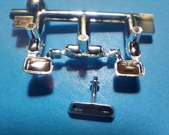 84 CADILLAC COUPE LOWRIDER – MIRRORS – REVELL 4991 – MODEL CAR KIT PARTS LOT