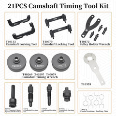 21PCS Camshaft Timing Tool Kit, Compatible with Audi VW EA837 2.0T 2.4 2.5 2.8 3