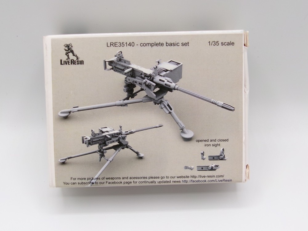 Live Resin Dragon M-50 50 Caliber Machine Gun on M3 Tripod 1/35 #LRE35140