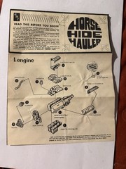 AMT DENNY MCLAIN’S HORSE HIDE HAULER ORIGINAL Instructions #T323 CIRCA 1970