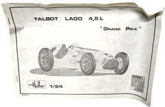 Heller Talbot – Lago 4L5 T26C Grand Prix 1/24 Model 721 France 1979 Complete