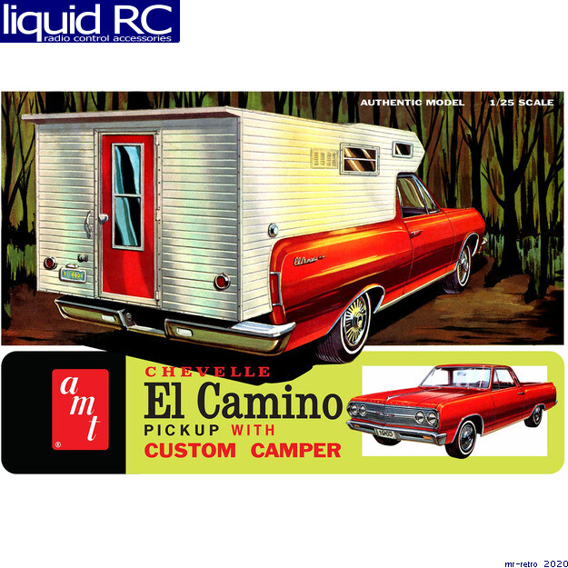 AMT 1364 1/25 1965 Chevy El Camino w/Camper Plastic Model Kit