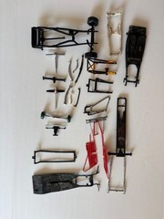 1960’s Model Car Junkyard Lot Chassis Interiors Dashboards Steering Wheels Seats