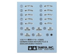 Tamiya TA35384 1/35 Military Miniature Series GERMAN KS600 MOTORCYCLE & SIDECAR