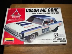 Lindberg ‘Color Me Gone’ 1964 Dodge 330 Super Sport 1:25 Level 2 Model Kit