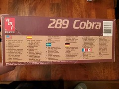 AMT Ertl 1/25 Scale 64′ Ford Shelby Cobra 289 Roadster New Open Box, Sealed Bags