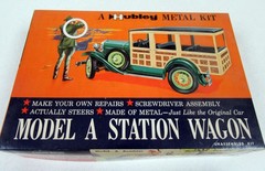 Orig. Hubley 1930 Packard Sport Phaeton & Model A Wagon, Qty 2, UNUSED UNBUILT