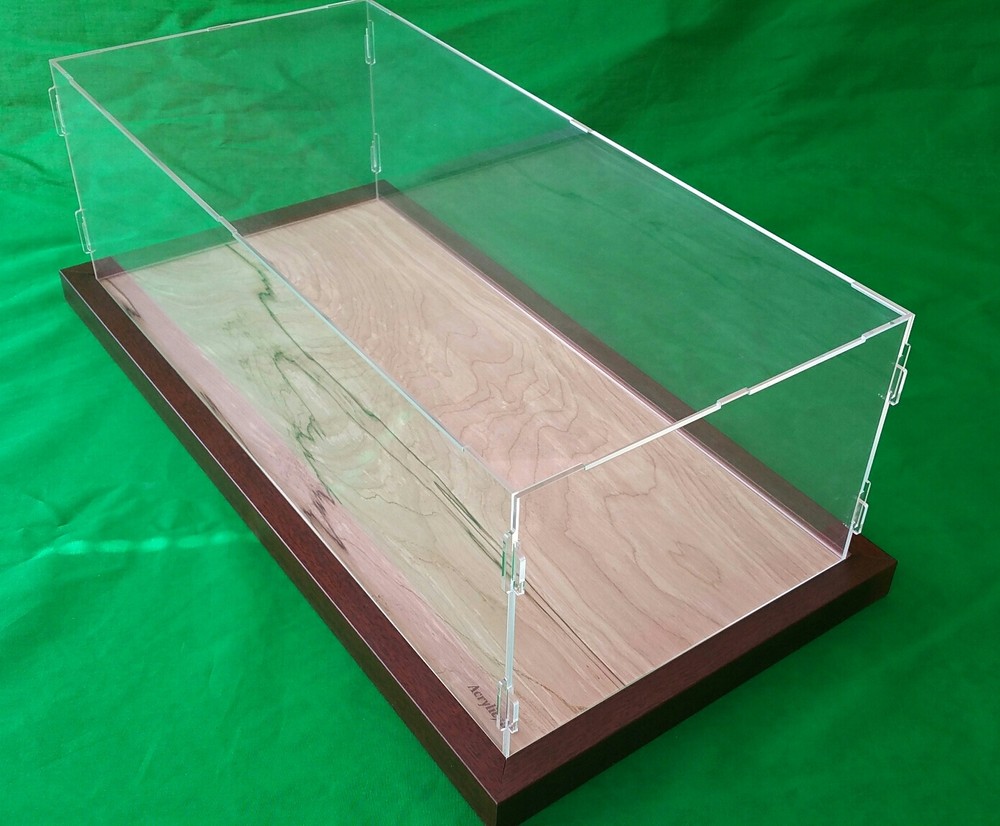 22″L x 9 3/4″W x7″H Pocher 1/8 Acrylic Display Case Showcase Wood Base 1:8 Model