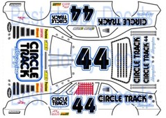 #44 Circle Track Black Numbers 1/24th Scale Waterslide Nascar Decals