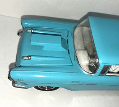 1957 Chevy BelAir Turquoise Blue White 1:25 Kit Built Model Car