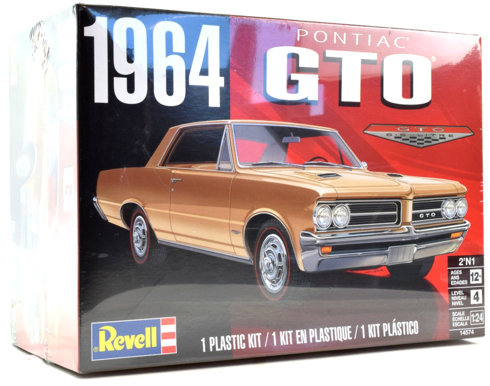 Revell 1964 Pontiac GTO 2-In-1 1/24 Scale Plastic Model Car Kit 14574
