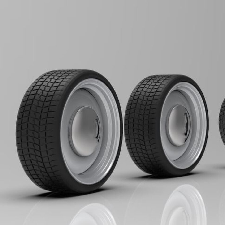 1:25 20 inch Steel Smoothie Wheels with Low Profile Tires