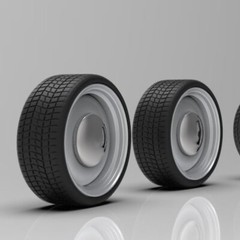 1:25 20 inch Steel Smoothie Wheels with Low Profile Tires