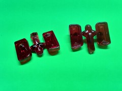 Lot of 2 1970 Ford Galaxie 500 1/25 Red Tail Lamp Lights Cop Car Model Part