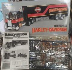 NEW IMAI 1993 Harley-Davidson 1/28 model kit Kenworth Aerodyne truck & trailer