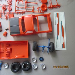 Monogram 80 Ford Bronco 1/24th scale model kit, with Hi roller parts
