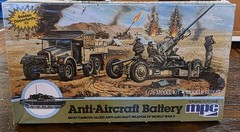 Vintage MPC Anti Aircraft Battery 1/76 Model Kit 1983 Factory Sealed Lot Of 2