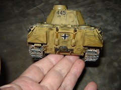 Built 445 Long Barrel Tank 7-1/2 inches long Well Built & Painted Ex Condition