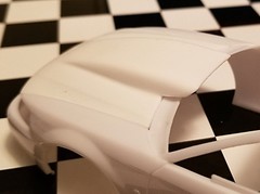 LEX’S SCALE MODELING Resin Bubble Hood for ’99 Mustang SVT Cobra Monogram. 1/25.