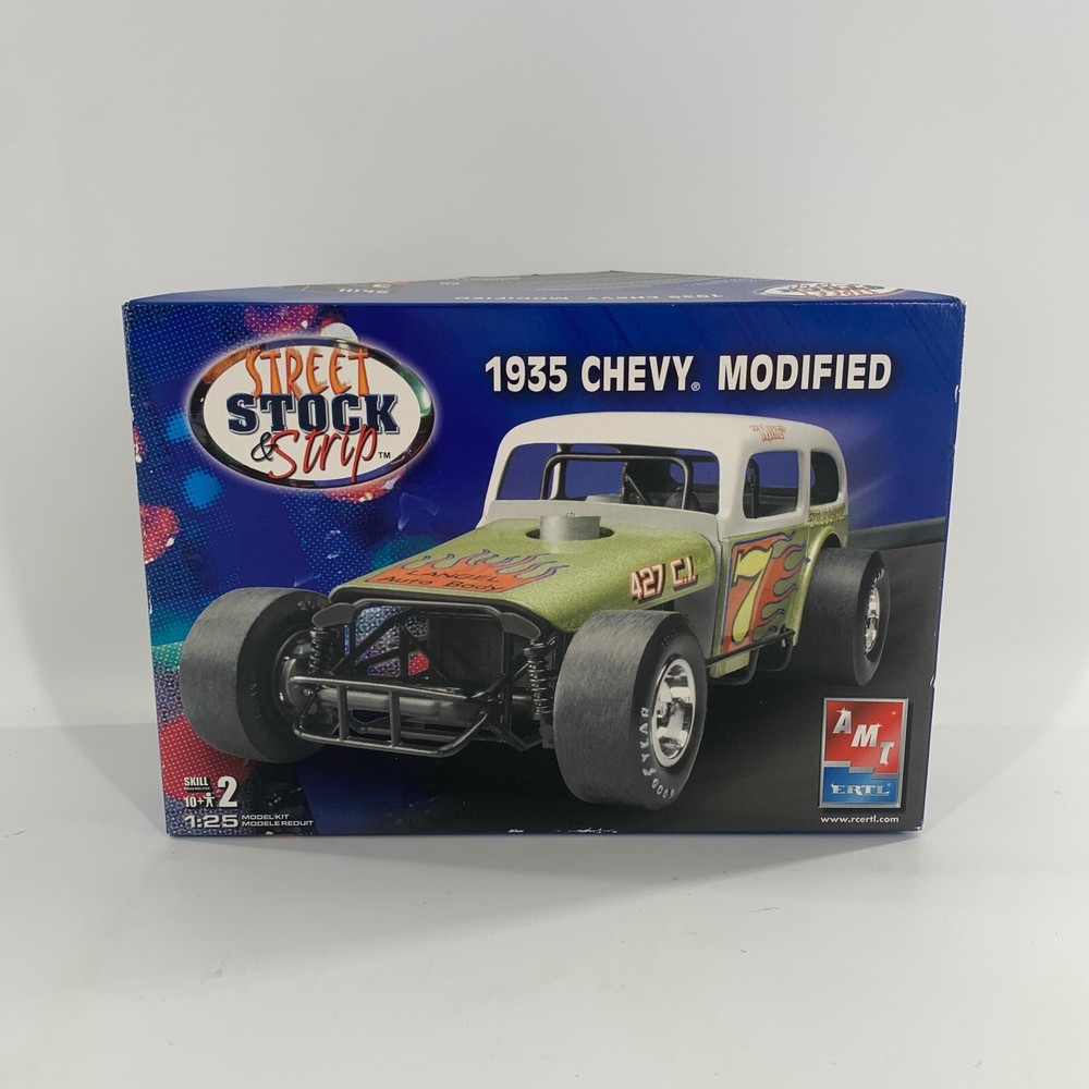 NEW 1935 Chevy Modified 1:25 Scale Model Street Stock &Strip AMT ERTL OPEN BOX