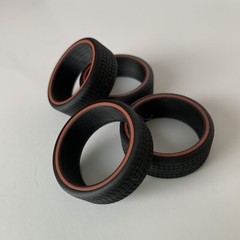 1:25 3d Printed 20” Redline Tires On Steel Smoothies. 3D Printed.