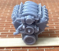 Resin Chevy LS3 engine for scale model cars, 1/24 1/25