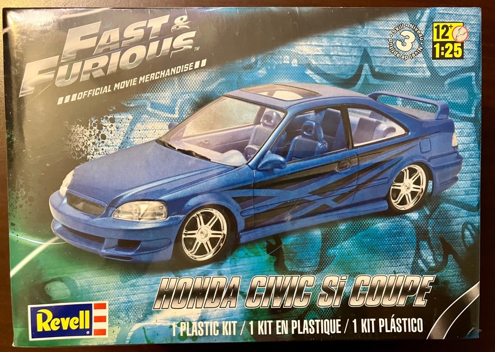 Revell Monogram Fast & Furious Honda Civic Si Coupe 1/25 Model Kit SEALED VTG