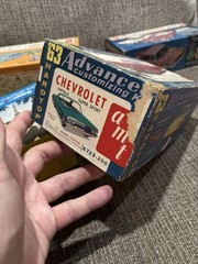 6 1960 63 AMT Hubley Chevy Mercury Lincoln Buick Mercedes Car Model Kit Box Only