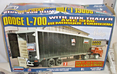 LINDBERG DODGE L-700 WITH BOX TRAILER SEMI TRUCK MODEL KIT 1:25 73071 NEW IN BOX