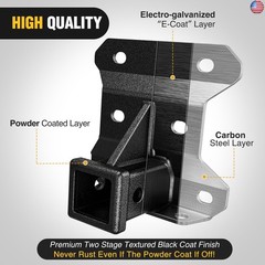 Nilight 2 Inch Rear Bumper Tow Trailer Hitch Receiver Kit Compatible for