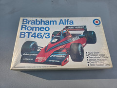 UNBUILT 1:25 ENTEX model F1 race car kit #2 BRABHAM ALFA ROMEO BT46/3 #9505