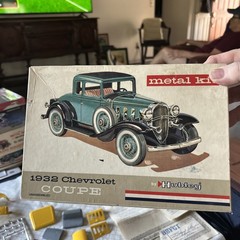 Vintage Hubley 1932 CHEVROLET COUPE METAL MODEL KIT # 4869-400 Parts