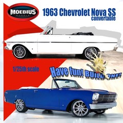 MOEBIUS MODELS 2318 1/25 1963 CHEVROLET NOVA SS CONVERTIBLE MODEL KIT