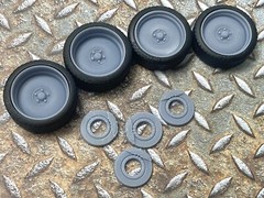Resin 21/20 Inch “Simple Smoothies” Model car Wheels/Tires 1/24 1/25 scale