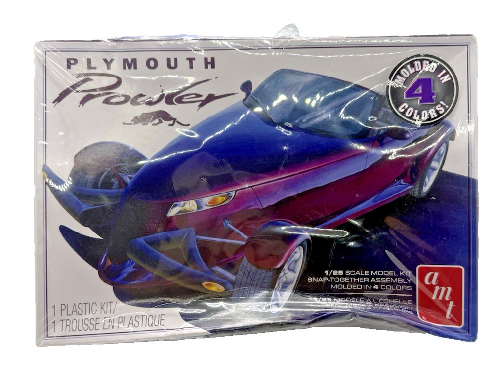 NEW AMT Plymouth Prowler Model Kit 1:25 Scale Skill Level 2 Molded In 4 Colors