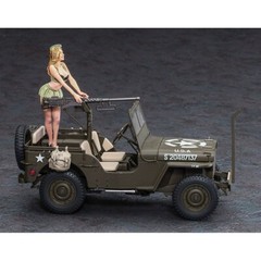 Hasegawa #52283 1/24 SP483 1/4t 4×4 Truck w/Cal. 50 M2 Machine Gun and Blond Gir