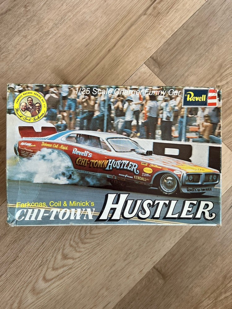 Vintage Revell Chi-Town Hustler 1/25 Scale Dodge Charger Funny Car Model Kit