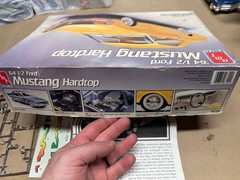 BIG 1/16 SCALE 1964 1/2 Mustang Coupe AMT Scale Model Kit Started Parts REbuild