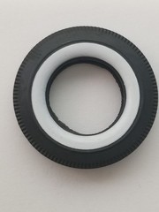 PAD PRINTED TIRES from Delorean Time Machine Polar Lights 1:25 Model Kit BTTF