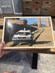 Rare BACK TO THE FUTURE Ⅲ DeLorean Model Kit With railroad track display stand