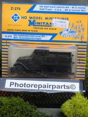 Roco Minitanks New WWII US M-3 Halftrack W/50 Cal MG Lot#7402©