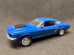 AMT ’67 Ford Mustang GT Model 1/25 Built Kit Muscle Car Detailed Blue 4 Speed