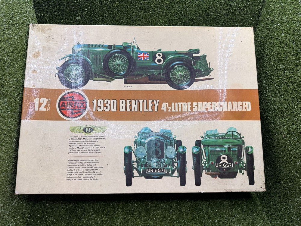 Airfix Series 20 1:12 1930 Bentley 4.5L Supercharged Model Kit 09398-1 Open Box