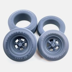 1/25 Resin 15 inch Cragar SS Wheels, Firestone Wide Oval Tires, and Brake Set