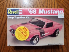REVELL 1968 MUSTANG GT SNAP TOGETHER MODEL KIT 1987 #6035 FACTORY SEALED 1987