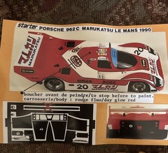 Starter Porsche 962C Marukatsu 20 Team Lee Davey Le Mans 1990 Car Resin Kit 1:43